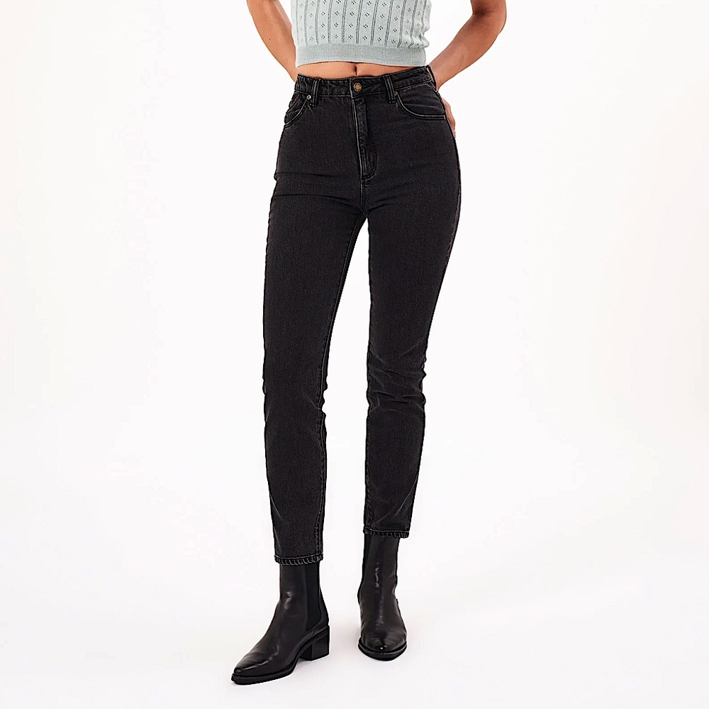 ROLLA'S Black Straight Leg Jeans